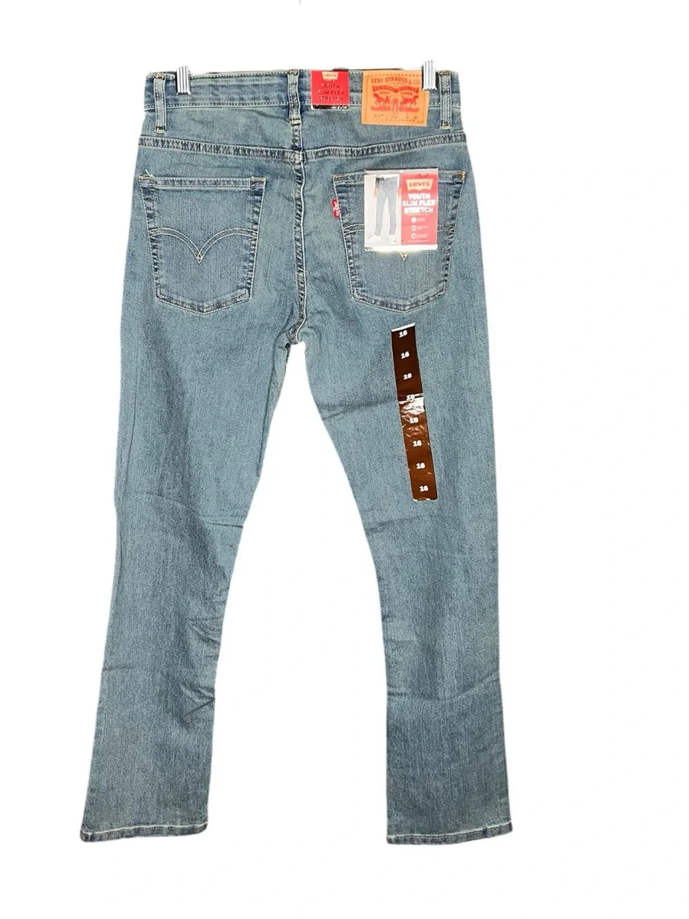 2 Pair Levis Boys Youth Jeans 511 Slim Flex Stretch Denim Blue Jeans 16 -28 x 30